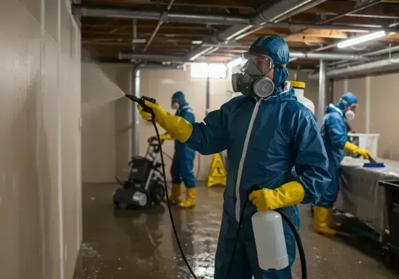 Basement Sanitization and Antimicrobial Treatment process in Nutter Fort, WV