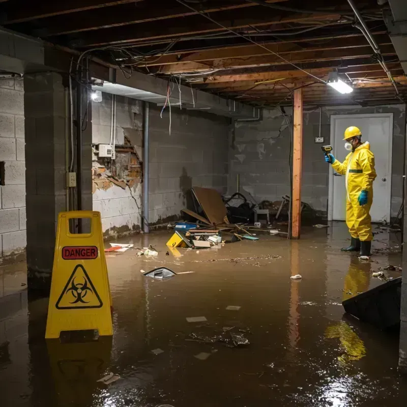 Flooded Basement Electrical Hazard in Nutter Fort, WV Property